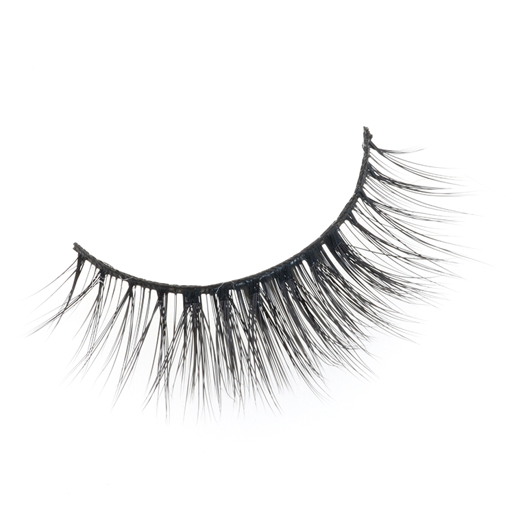 Premium 3D faux mink strip false eyelash with private label packaging box